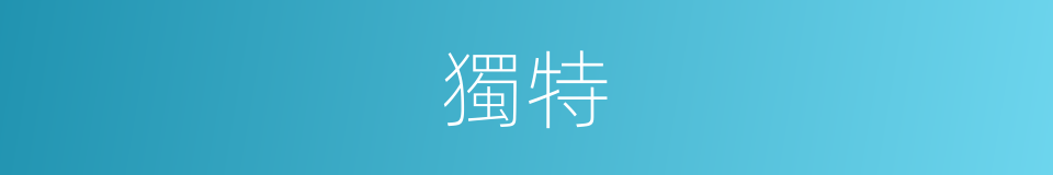 獨特的意思