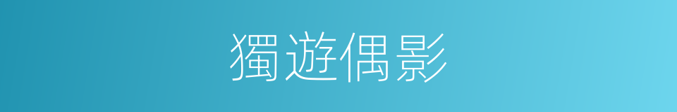 獨遊偶影的意思