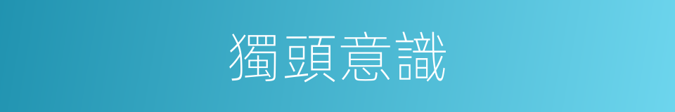 獨頭意識的同義詞