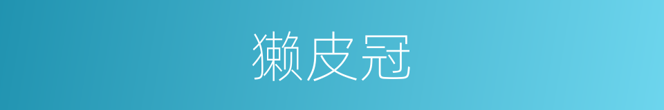 獭皮冠的意思