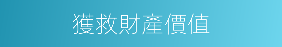 獲救財產價值的同義詞