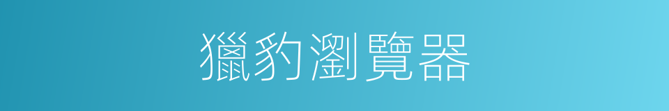 獵豹瀏覽器的同義詞