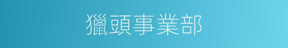 獵頭事業部的同義詞