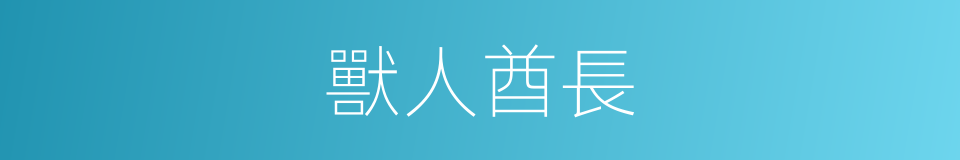 獸人酋長的同義詞