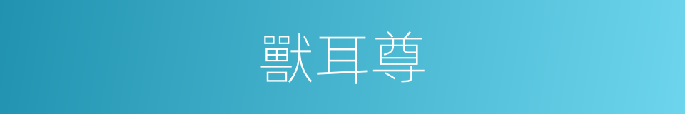 獸耳尊的同義詞