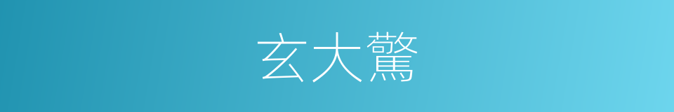 玄大驚的同義詞