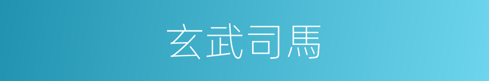 玄武司馬的意思