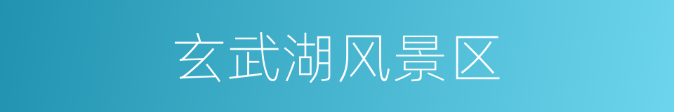 玄武湖风景区的同义词