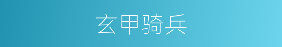 玄甲骑兵的同义词