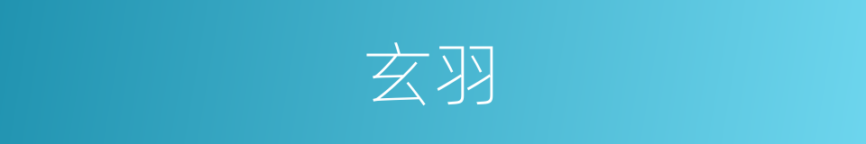 玄羽的意思