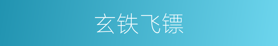 玄铁飞镖的同义词