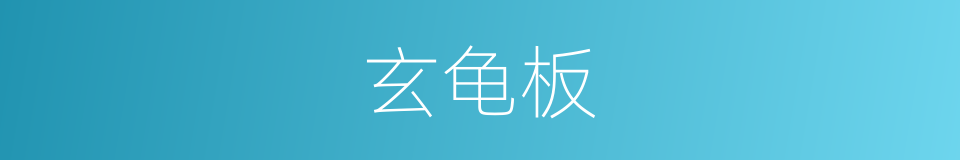 玄龟板的同义词