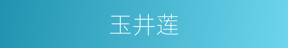 玉井莲的意思