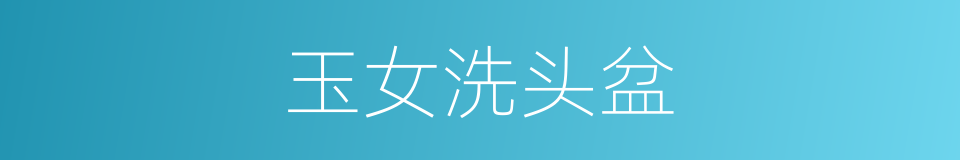 玉女洗头盆的意思