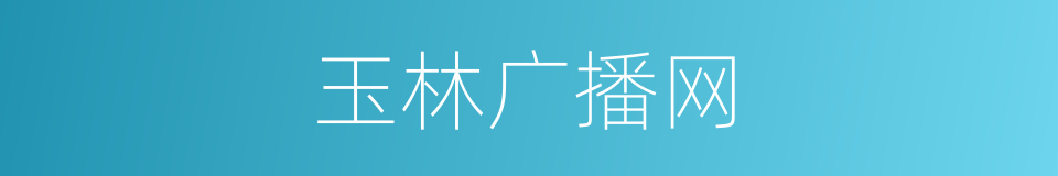 玉林广播网的同义词