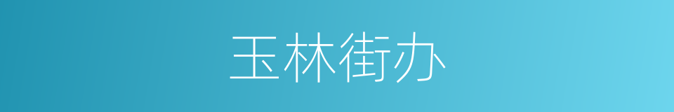 玉林街办的同义词