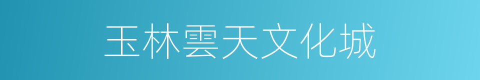 玉林雲天文化城的同義詞