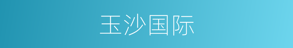 玉沙国际的同义词