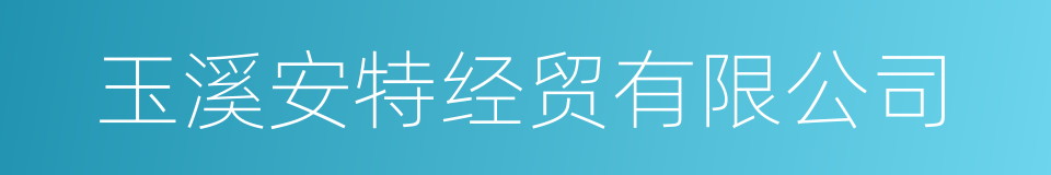 玉溪安特经贸有限公司的同义词