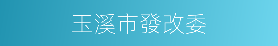 玉溪市發改委的同義詞