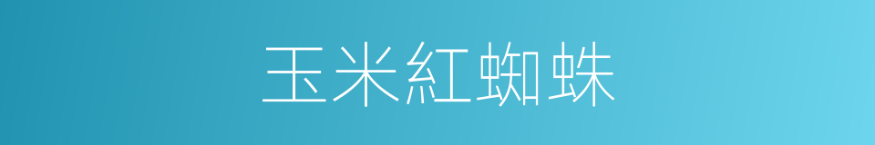 玉米紅蜘蛛的同義詞