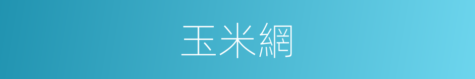 玉米網的同義詞