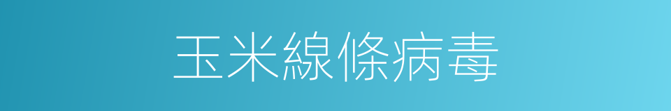 玉米線條病毒的同義詞