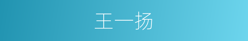 王一扬的同义词