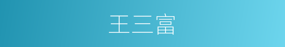 王三富的同义词