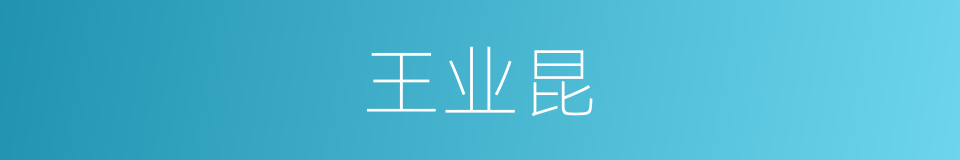 王业昆的同义词