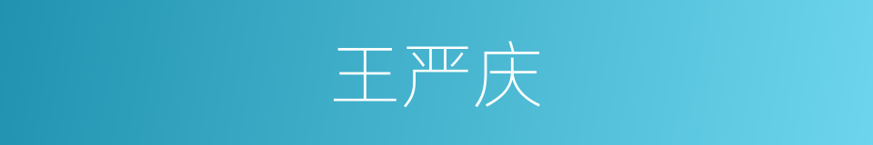 王严庆的同义词