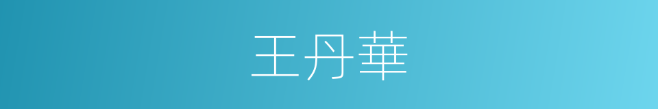 王丹華的同義詞