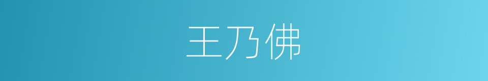 王乃佛的同义词