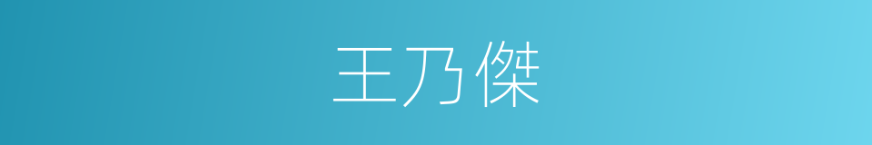 王乃傑的同義詞