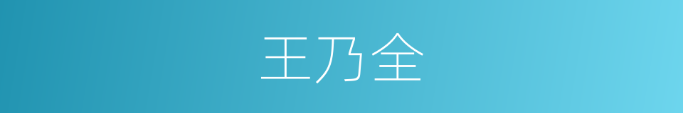 王乃全的同义词