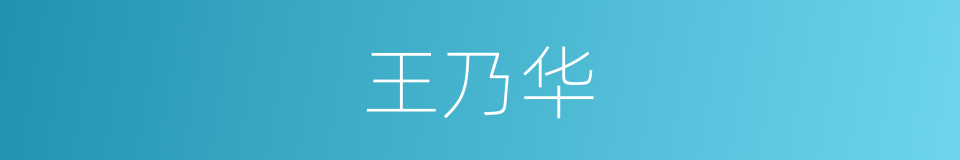 王乃华的同义词