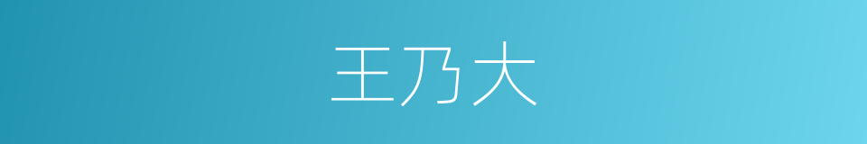 王乃大的同义词