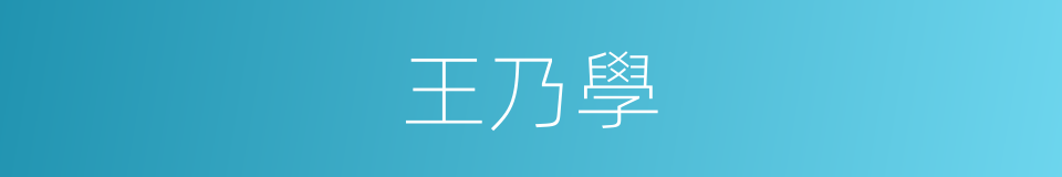 王乃學的同義詞