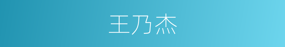 王乃杰的同义词