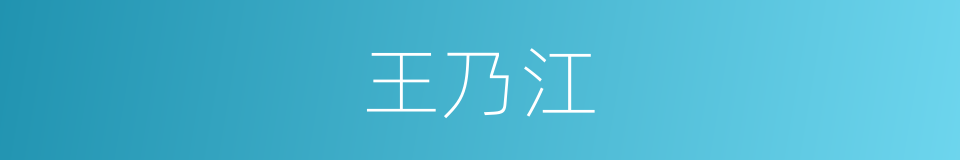 王乃江的同义词