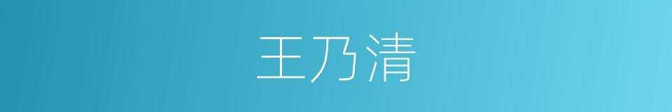 王乃清的同义词