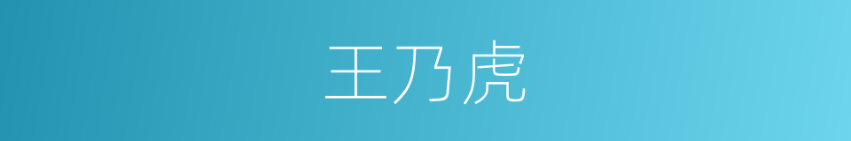 王乃虎的同义词