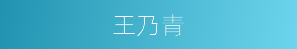 王乃青的同义词