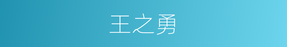 王之勇的同义词