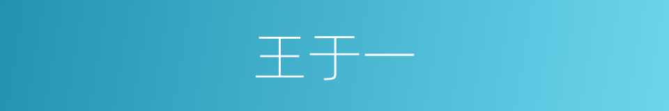 王于一的同义词