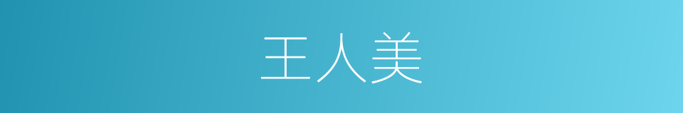 王人美的同义词