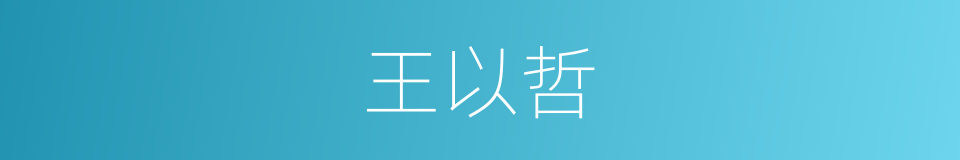 王以哲的同义词
