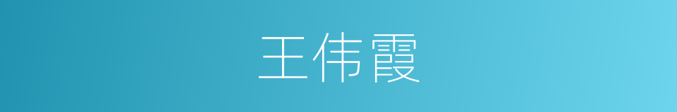 王伟霞的同义词