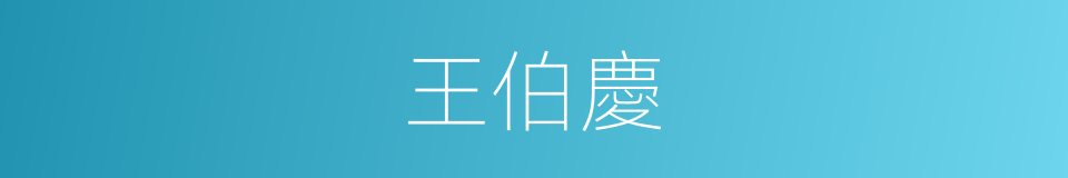 王伯慶的同義詞