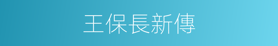 王保長新傳的同義詞